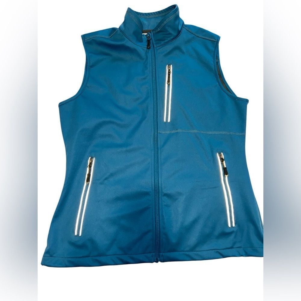 Unisex Sz Large 33,000 ft Golf Vest Full Zip up Windproof Lightweight Blue NWOT